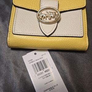 Coach Yellow and Cream Wallet